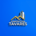 Logo Mockup Efeito 3D PSD 1080 azul